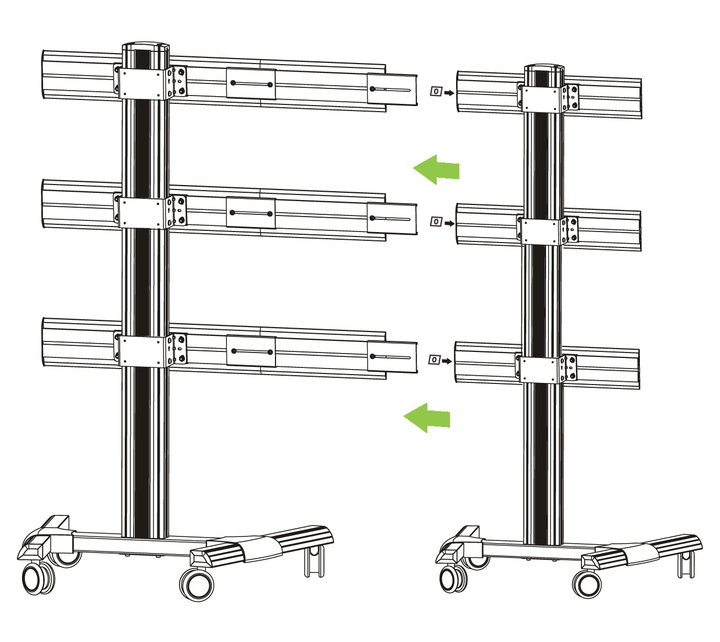Mounting and Mounting Arm Kit for Supporting Wall Video from Floor - Techly ICA-TRXVW-KIT