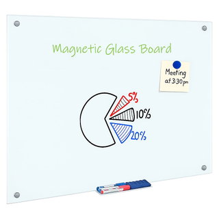 Lavagna Magnetica in Vetro Bianco 88x120 cm - Techly ICA-WH G88120