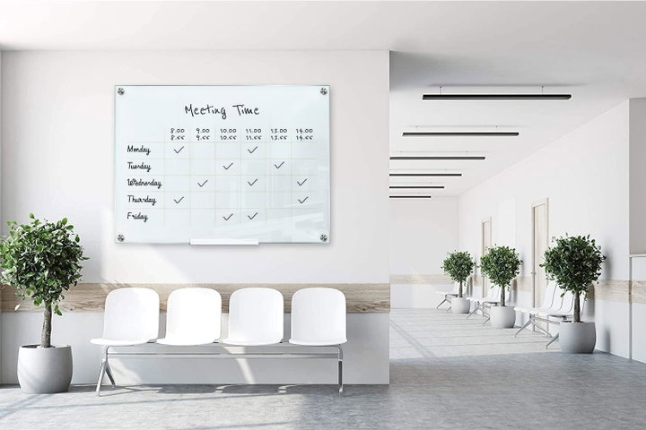 Lavagna Magnetica in Vetro Bianco 88x120 cm - Techly ICA-WH G88120