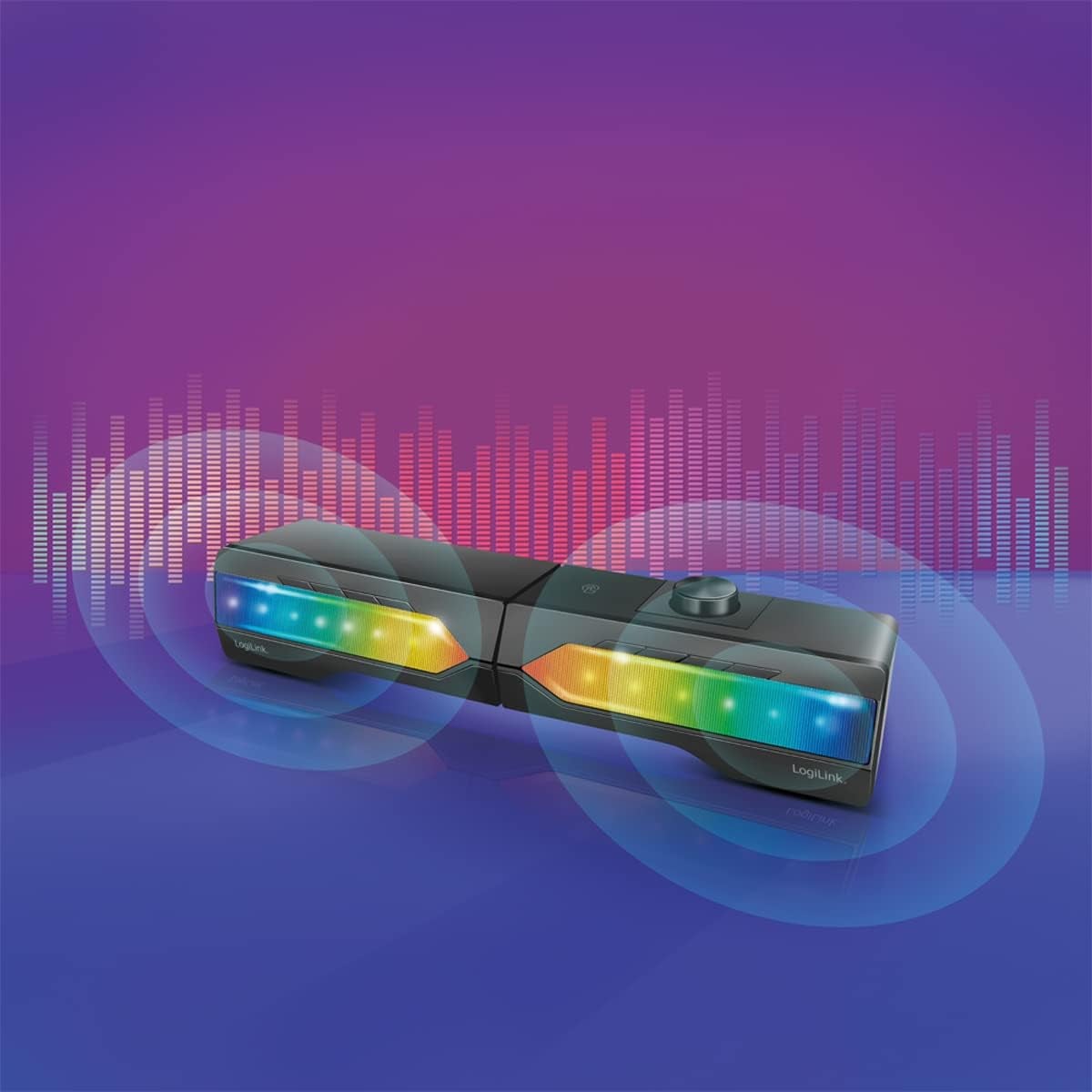 Soundbar 2 in 1 Gaming Bluetooth 5.0 Speakers RGB - Logilink ICASBL-SB 59