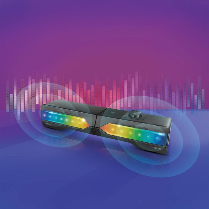Soundbar 2 in 1 Gaming Bluetooth 5.0 Speakers RGB - Logilink ICASBL-SB 59