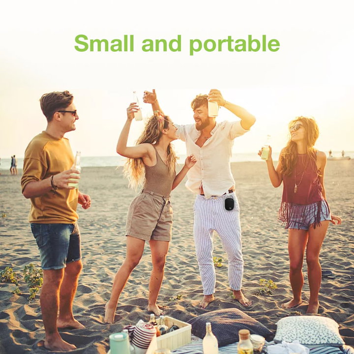 Mini Wireless Speaker BT V 5.3 Speaker LED Light Vivavoce TF USB Black - Techly ICASBL 321 BK