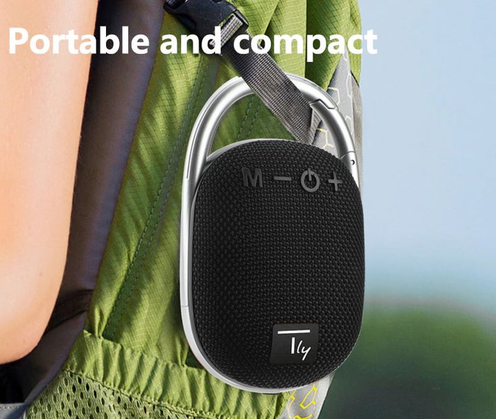 Mini Wireless Speaker BT V 5.3 Speaker LED Light Vivavoce TF USB Black - Techly ICASBL 321 BK