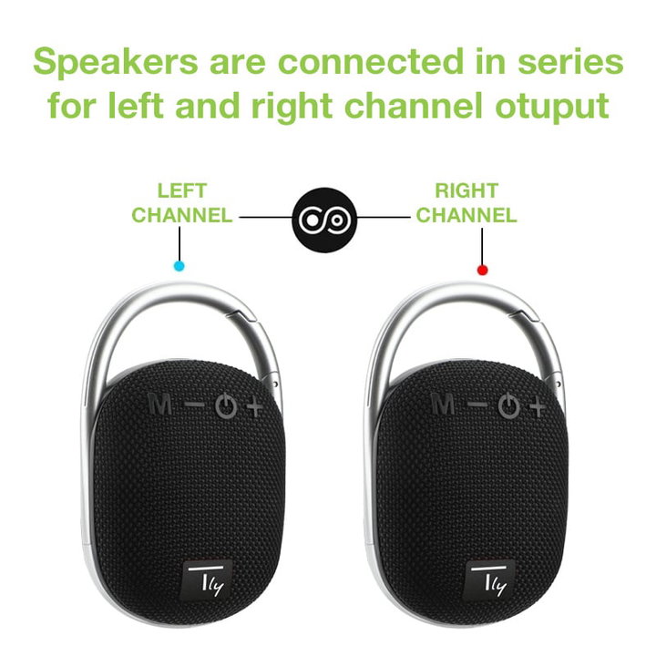 Mini Wireless Speaker BT V 5.3 Speaker LED Light Vivavoce TF USB Black - Techly ICASBL 321 BK