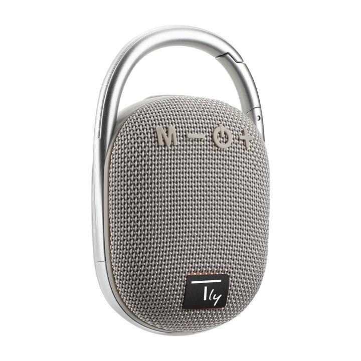Mini Altoparlante Wireless BT V5.3 Speaker con Luci LED Vivavoce TF USB Grigio - Techly ICASBL321GR