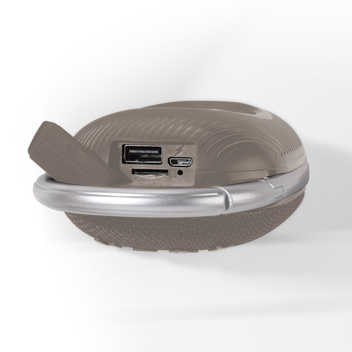 Mini Altoparlante Wireless BT V5.3 Speaker con Luci LED Vivavoce TF USB Grigio - Techly ICASBL321GR
