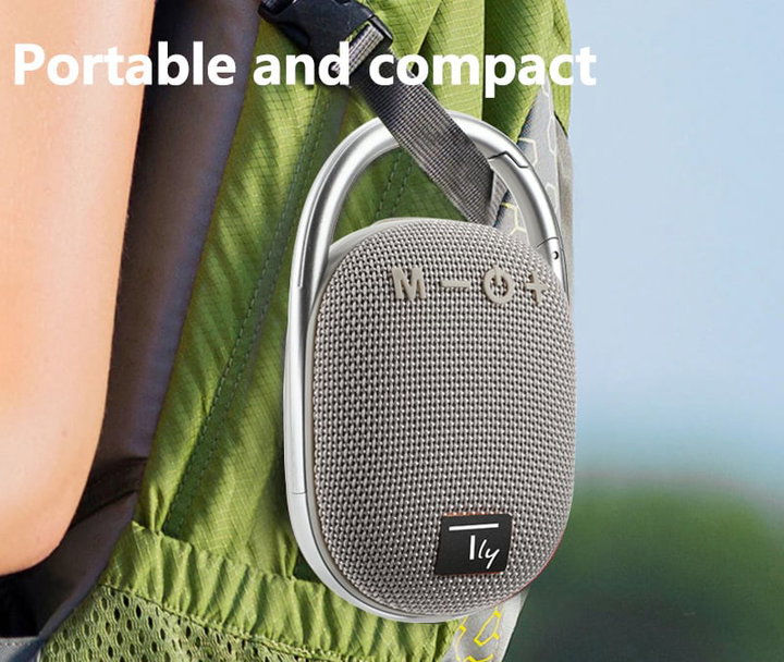 Mini Altoparlante Wireless BT V5.3 Speaker con Luci LED Vivavoce TF USB Grigio - Techly ICASBL321GR
