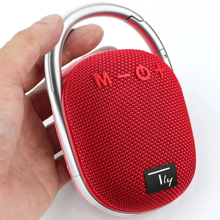 Mini Altoparlante Wireless BT V5.3 Speaker con Luci LED Vivavoce TF USB Rosso - Techly ICASBL321RE