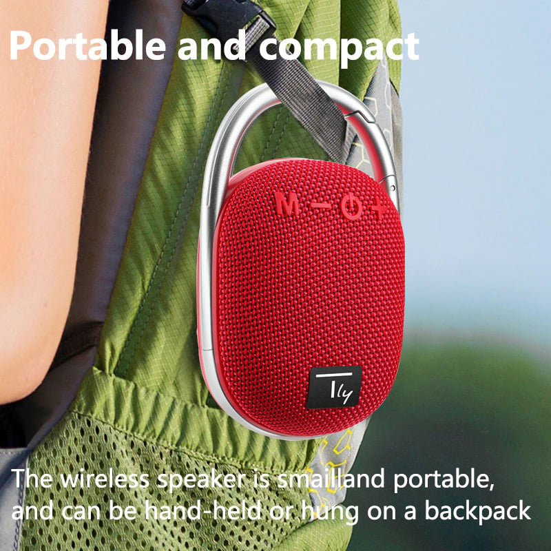Mini Wireless Speaker BT V 5.3 Speaker LED Light Vivavoce TF USB Red - Techly ICASBL 321 RE