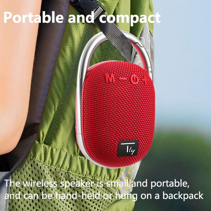 Mini Altoparlante Wireless BT V5.3 Speaker con Luci LED Vivavoce TF USB Rosso - Techly ICASBL321RE