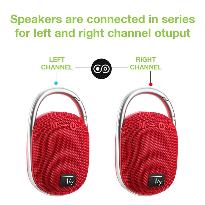 Mini Altoparlante Wireless BT V5.3 Speaker con Luci LED Vivavoce TF USB Rosso - Techly ICASBL321RE