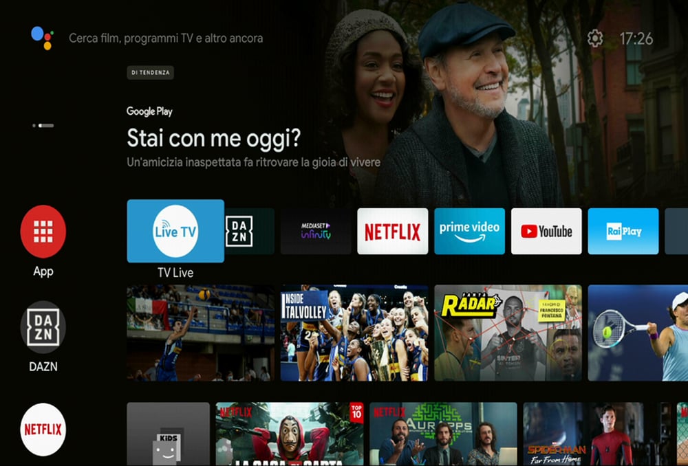 Decoder Smart AndroidTV BoxQ Google 4K Dolby con Dongle DVBT2 - ICAU-DPATV2