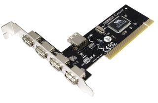 PCI USB 2.0 4 + 1 Ports - Logilink ICC IO-USB- 4 L