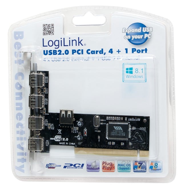 Scheda PCI 4+1 Porte USB 2.0 - Logilink ICC IO-USB-4L