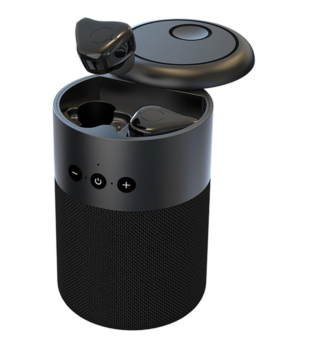 BT v 5.1 loudspeaker with Wireless earphones and 2 charging case in 1 - Techly ICC SB-BLT 20