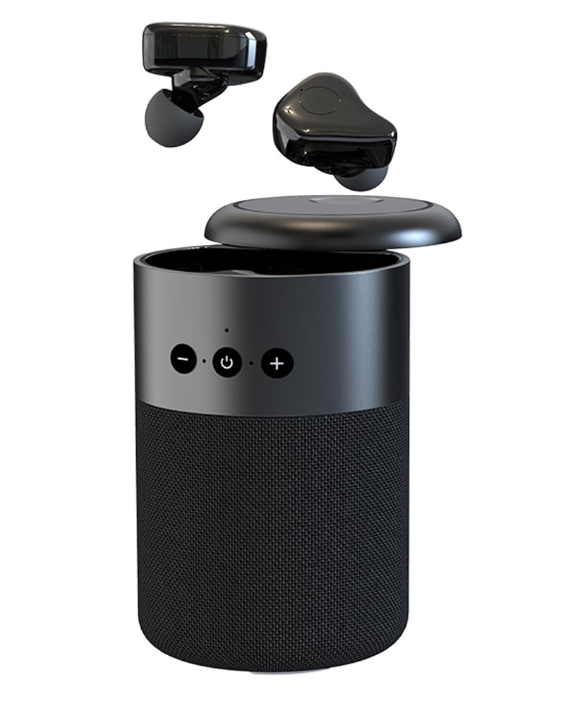BT v 5.1 loudspeaker with Wireless earphones and 2 charging case in 1 - Techly ICC SB-BLT 20