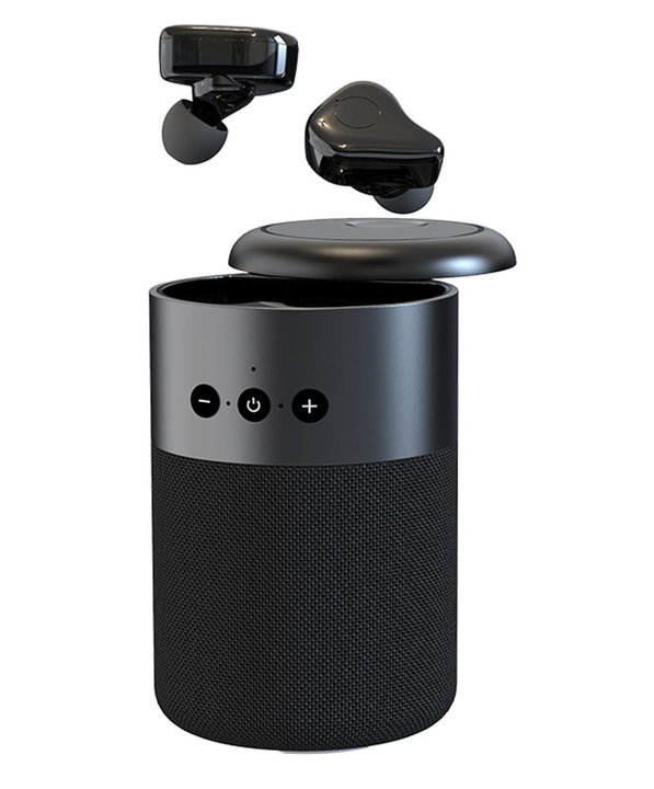 BT v 5.1 loudspeaker with Wireless earphones and 2 charging case in 1 - Techly ICC SB-BLT 20