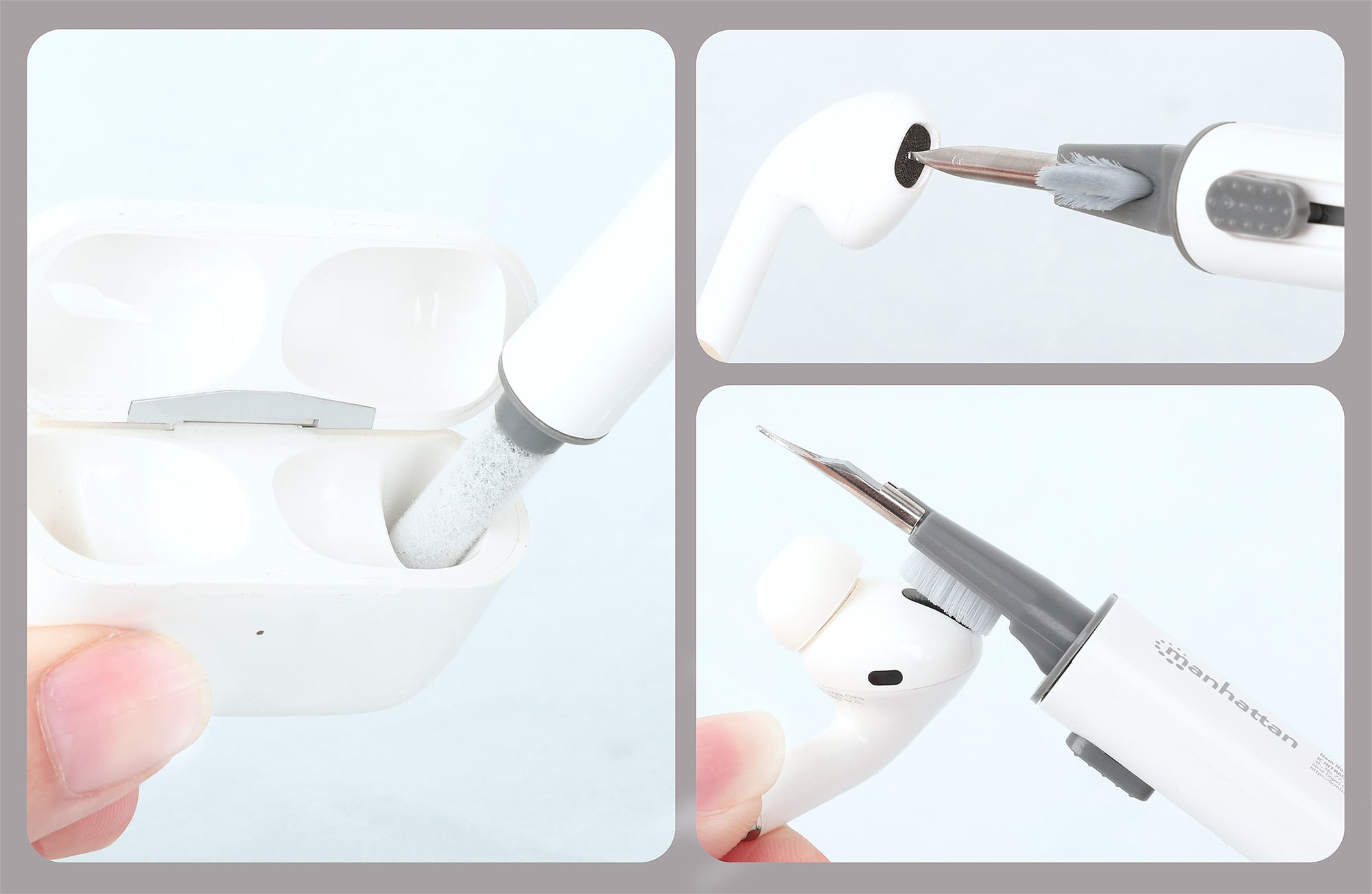 3 Headphone Cleaning Kit -in- 1 - Manhattan ICC SB-CLPEN