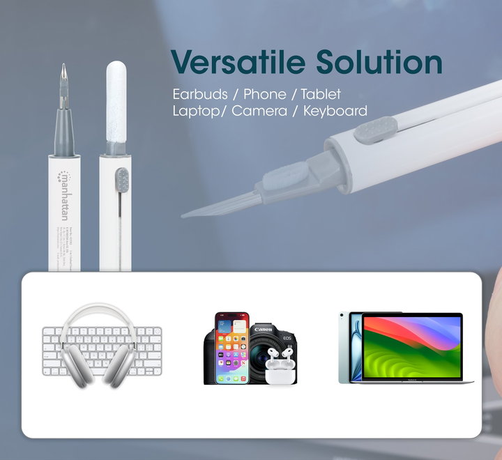 3 Headphone Cleaning Kit -in- 1 - Manhattan ICC SB-CLPEN