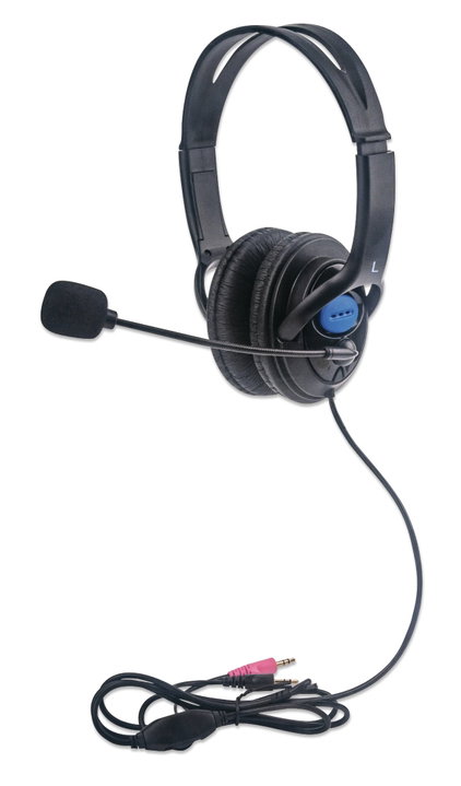 Cuffie Stereo con Microfono Regolabile - Manhattan ICC SH-317