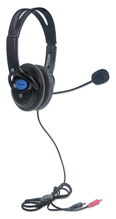Cuffie Stereo con Microfono Regolabile - Manhattan ICC SH-317