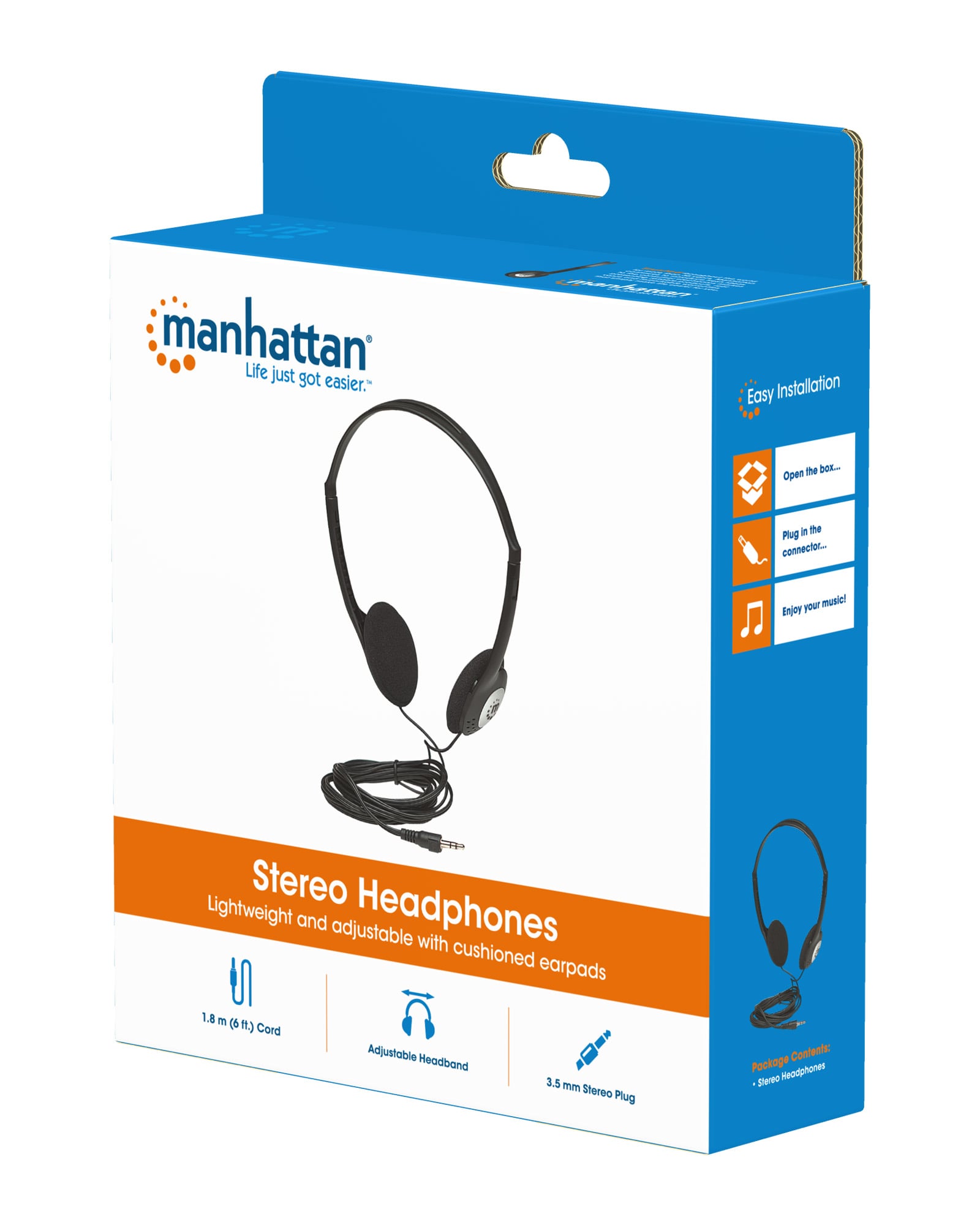 Cuffia Stereo con Auricolari Imbottiti - Manhattan ICC SH-481