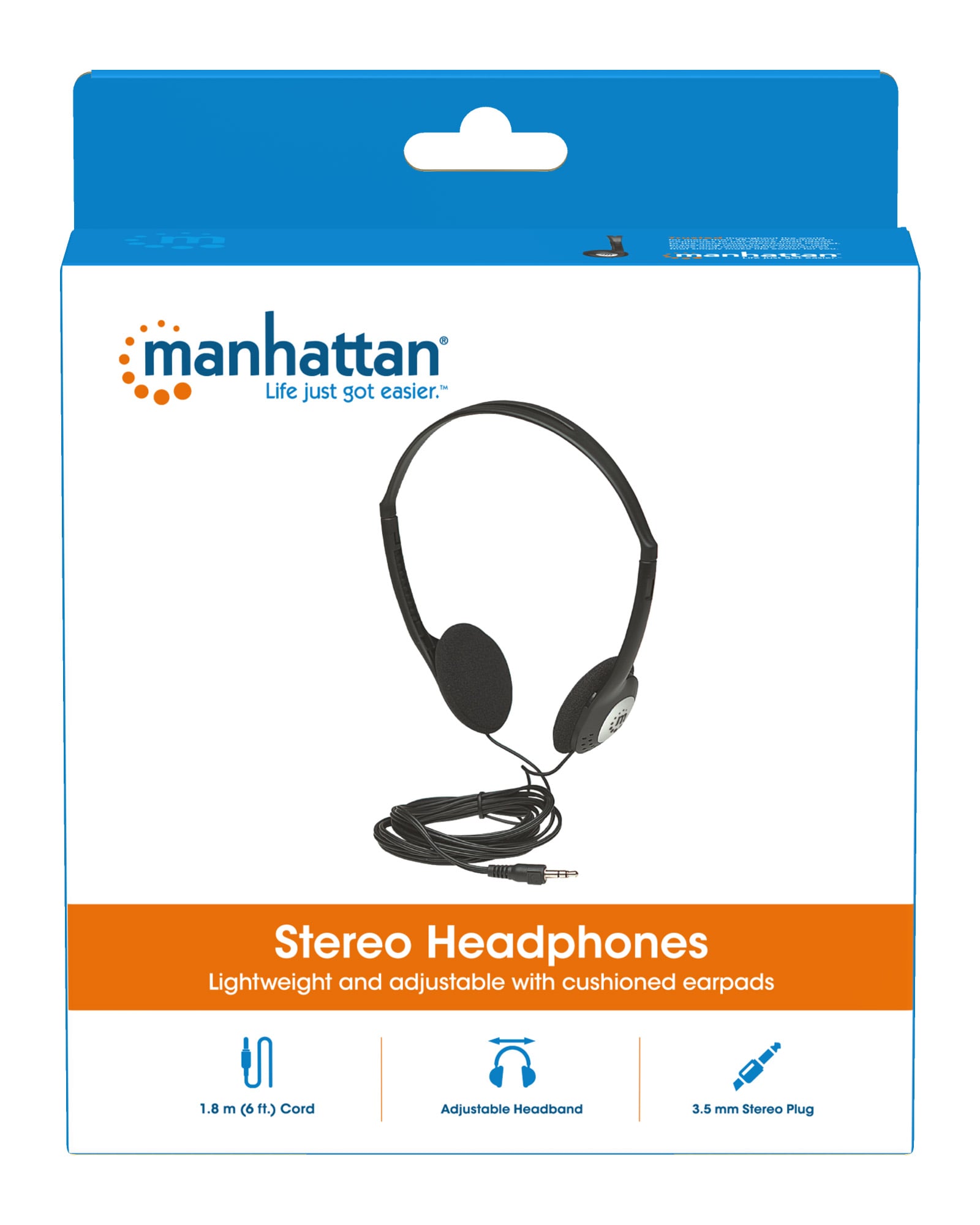 Cuffia Stereo con Auricolari Imbottiti - Manhattan ICC SH-481