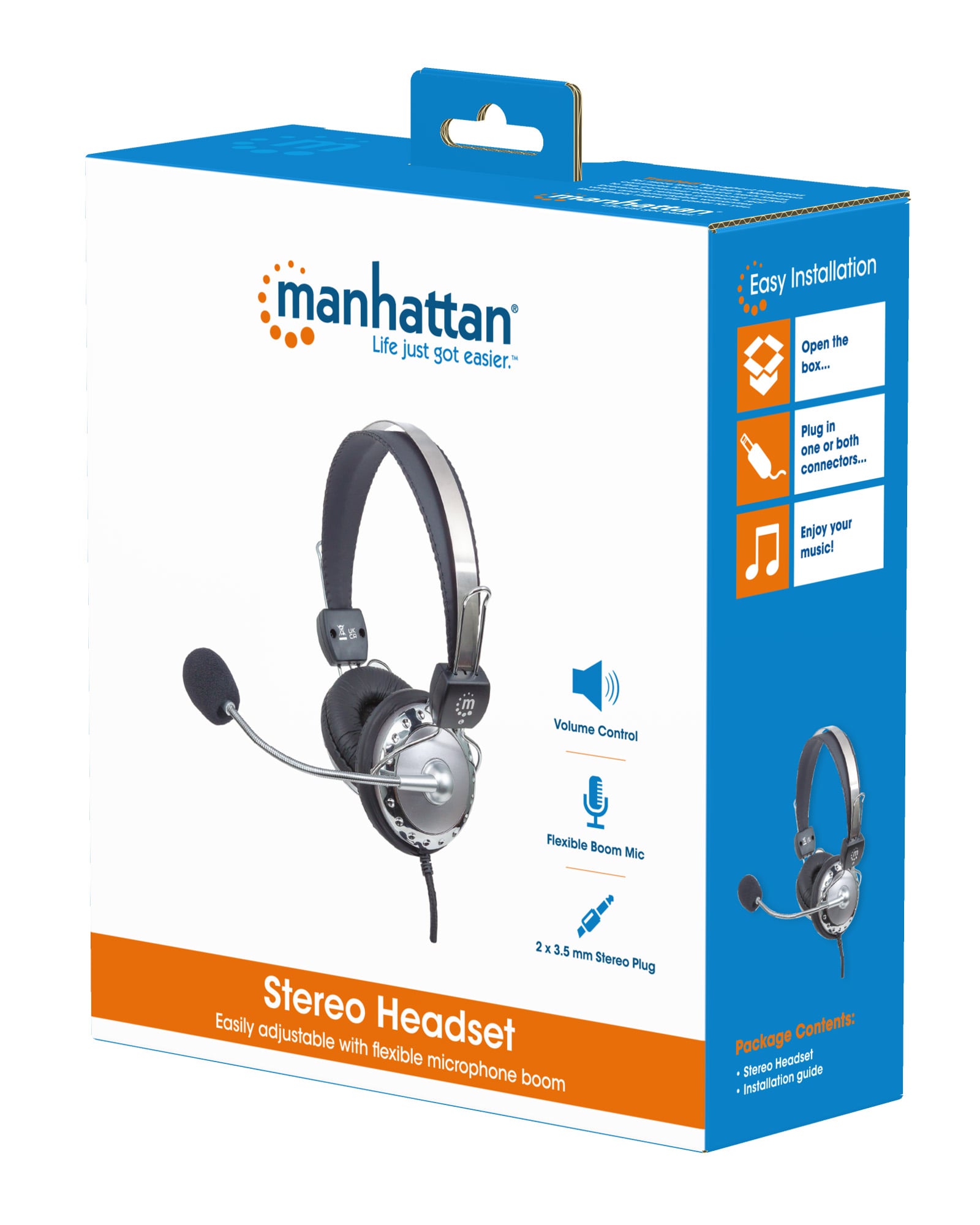 Cuffia Stereo con Microfono con Asta Flessibile - Manhattan ICC SH-517