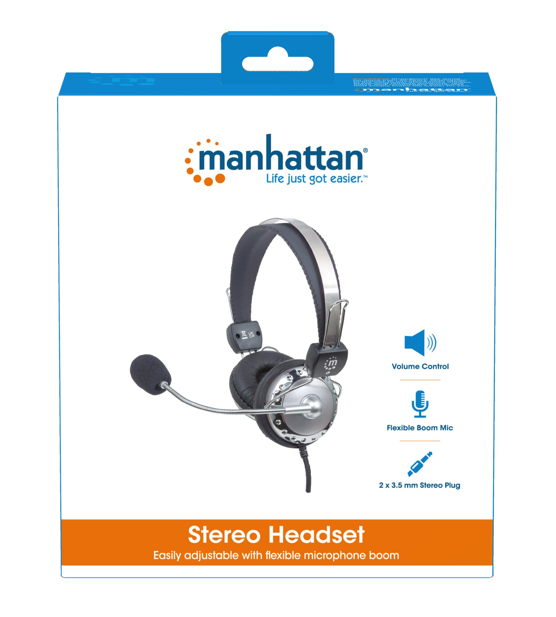 Cuffia Stereo con Microfono con Asta Flessibile - Manhattan ICC SH-517