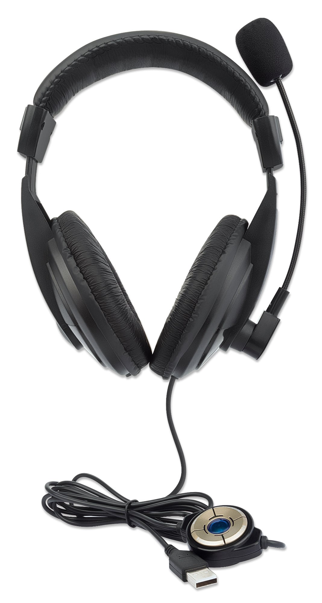 Cuffia stereo USB con Microfono Flessibile - Manhattan ICC SH-843U