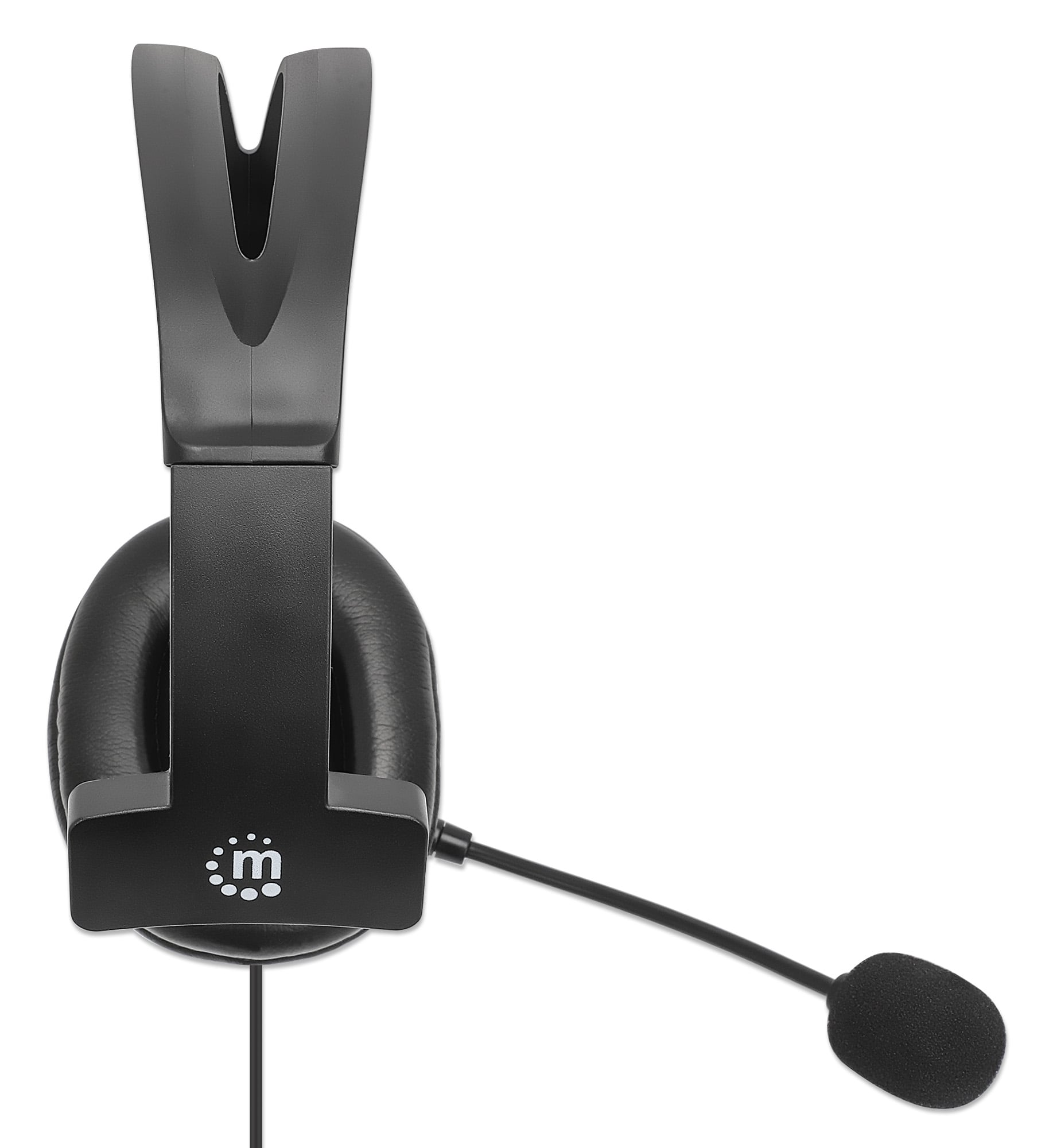 Cuffia Mono USB con Microfono Reversibile Cavo 2m - Manhattan ICC SH-849U