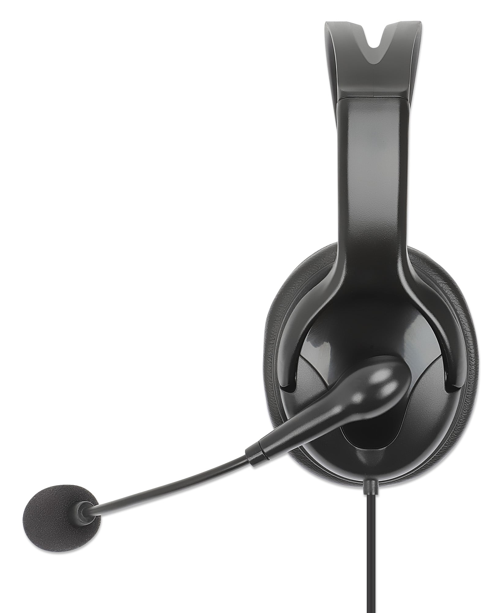 Cuffia Mono USB con Microfono Reversibile Cavo 2m - Manhattan ICC SH-849U