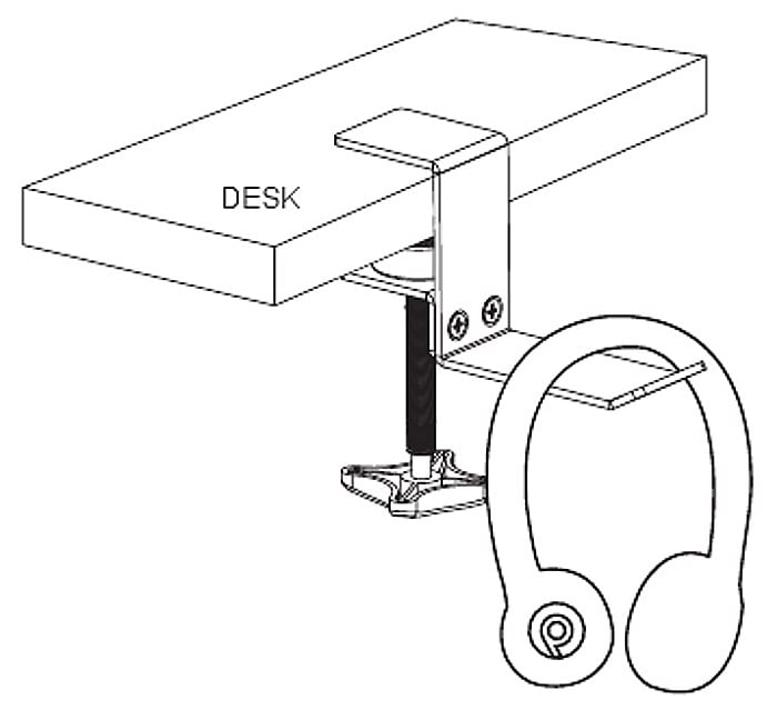 Gancio per Cuffie con Morsetto Regolabile - Techly ICC SH-HANG