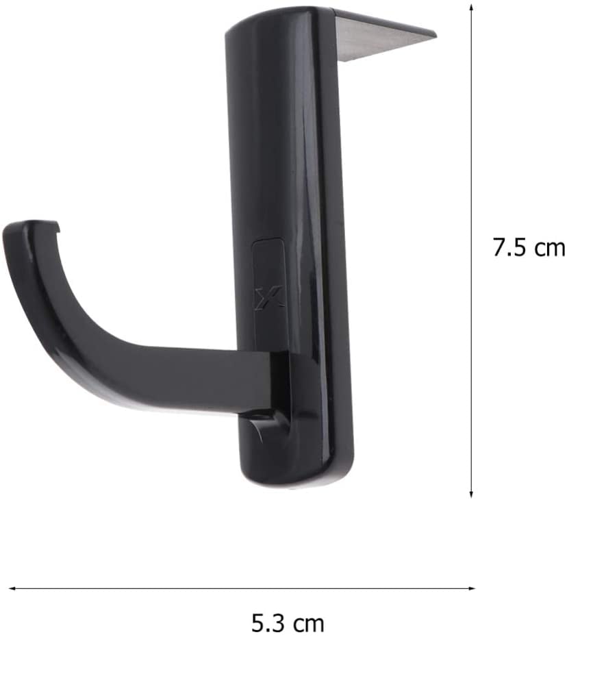 Supporto Cuffie Adesivo Universale per Monitor e Scrivania Nero (2 Pezzi) - Techly ICC SH-HANGTY