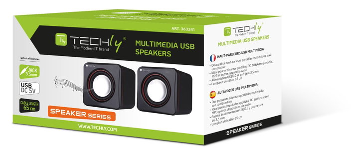 2.0 and Jack 3,5 multimedia loudspeakers set - Techly ICC SP- 320 ETY