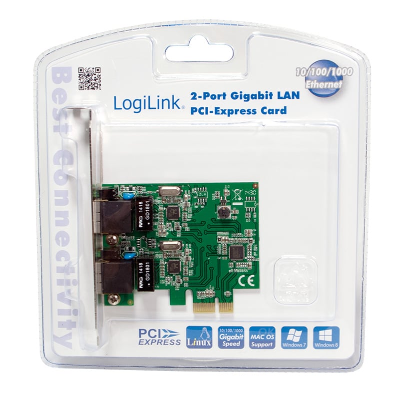 Scheda di rete 2 porte Gigabit PCI Express - Logilink ICC X-GIGA-2LAN