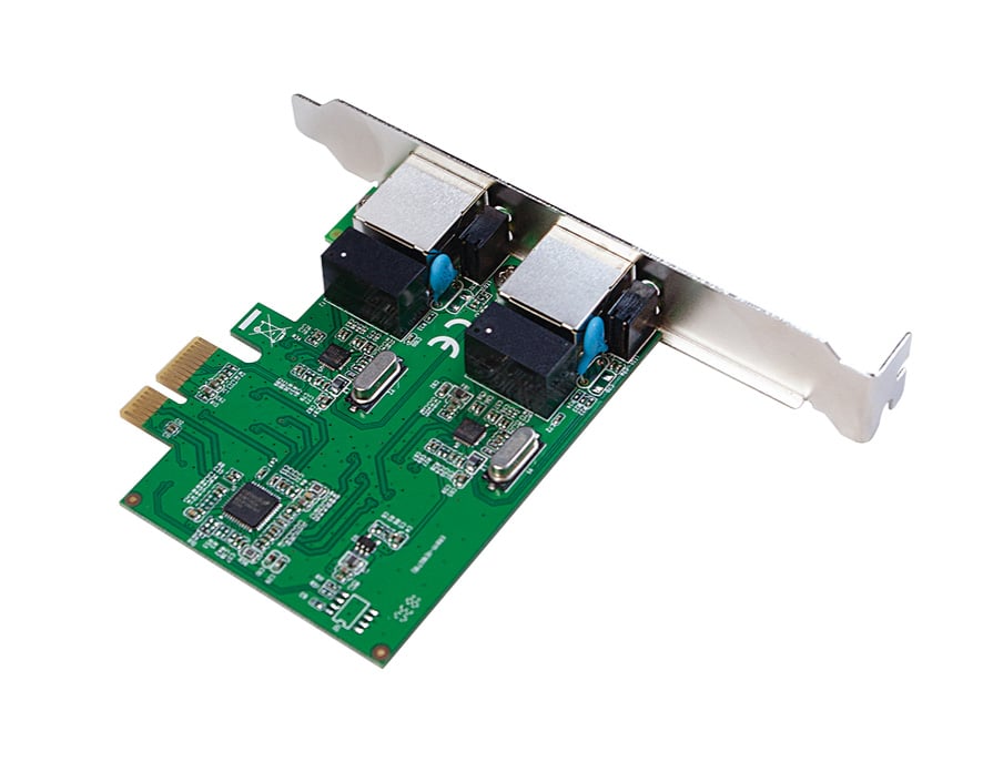 Scheda di rete 2 porte Gigabit PCI Express - Logilink ICC X-GIGA-2LAN
