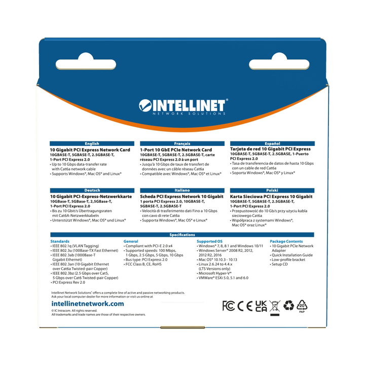 Scheda PCI Express Network 10 Gigabit - Intellinet ICC X-GIGA-LAN10G