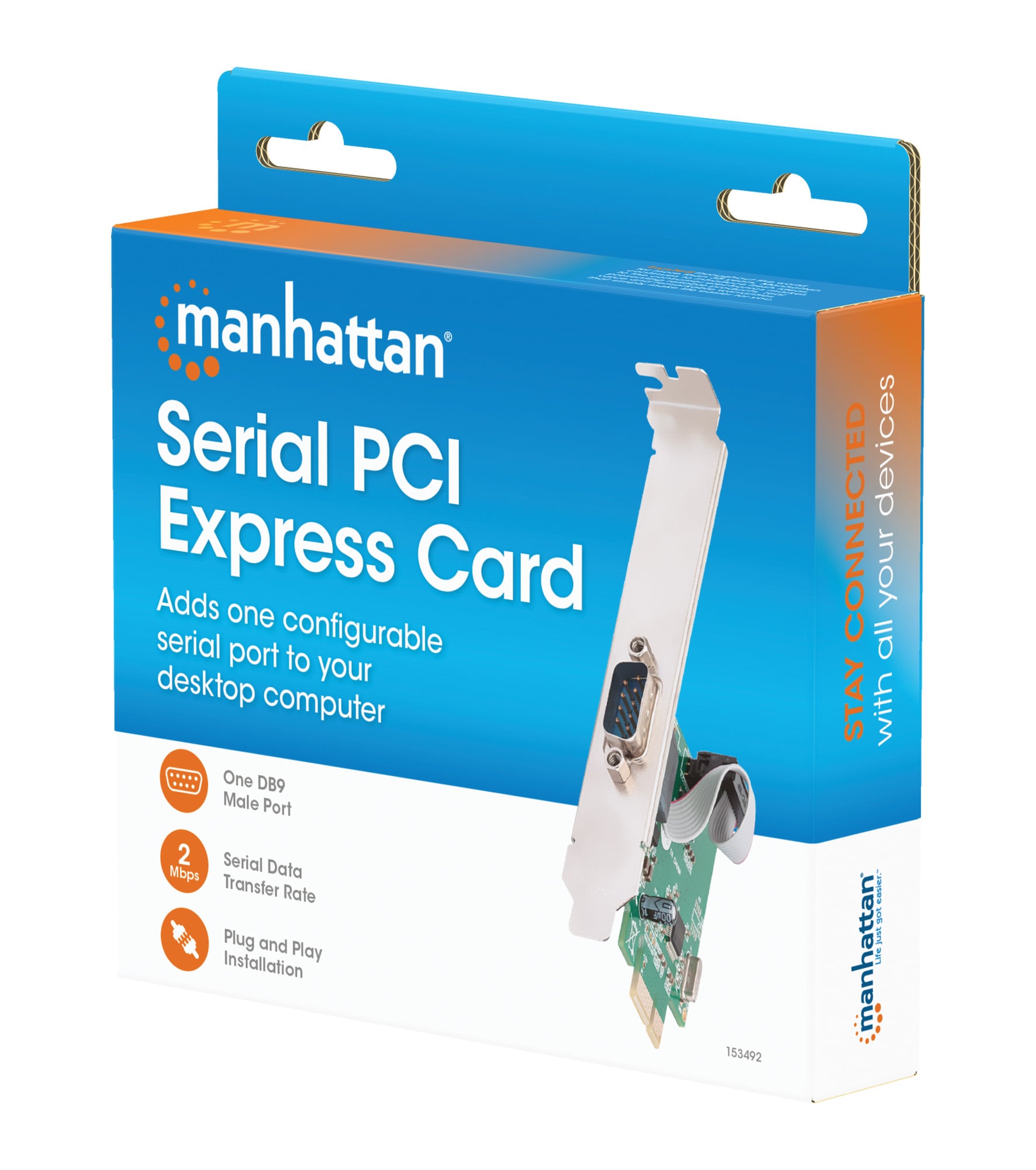 Scheda PCI Express Seriale 1 Porta DB9m - Manhattan ICC X-PCI-1SER2
