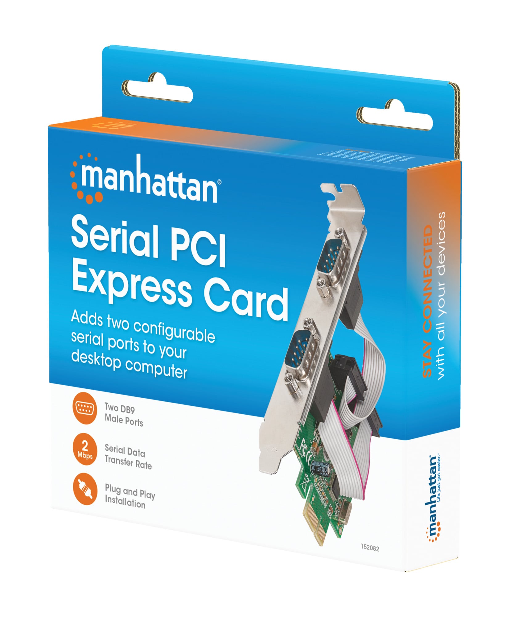 Scheda PCI Express Seriale 2 Porte DB9m - Manhattan ICC X-PCI-2SER2