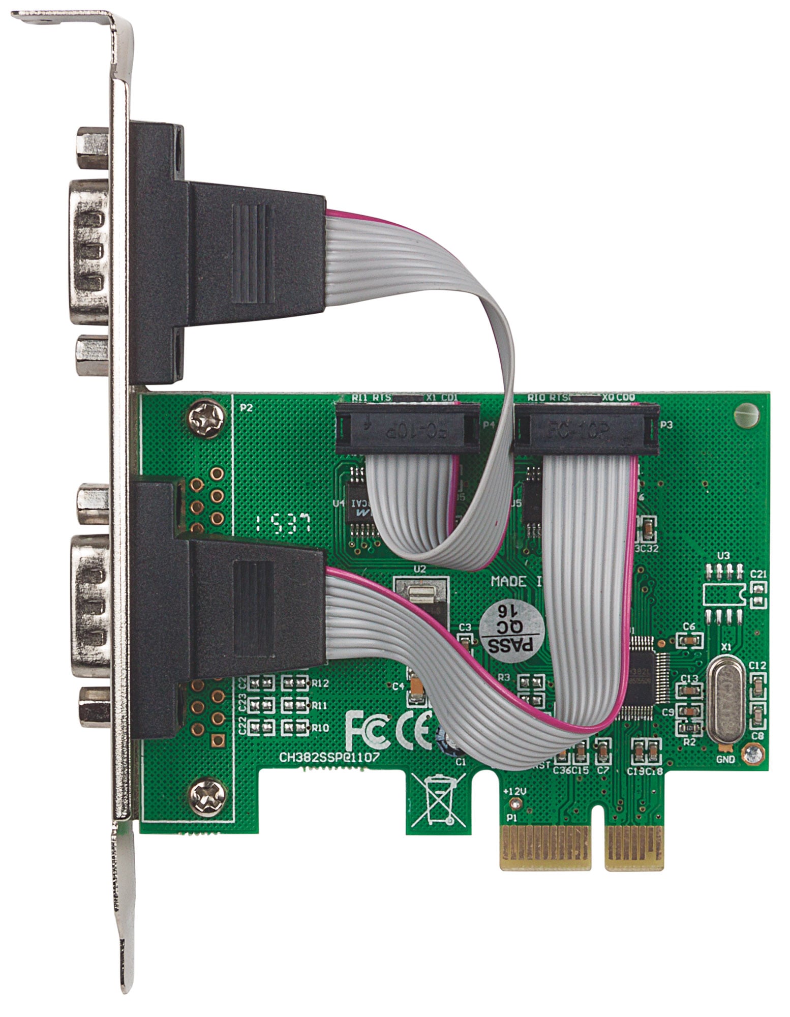 Scheda PCI Express Seriale 2 Porte DB9m - Manhattan ICC X-PCI-2SER2