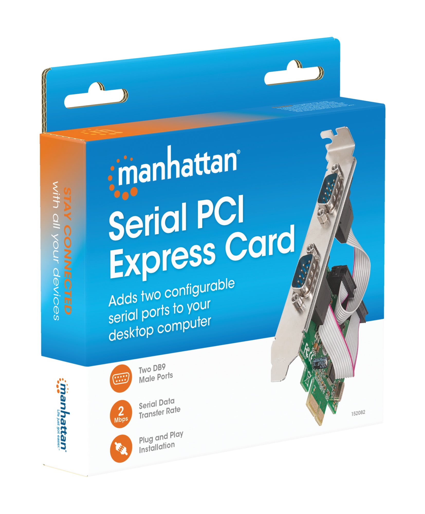 Scheda PCI Express Seriale 2 Porte DB9m - Manhattan ICC X-PCI-2SER2