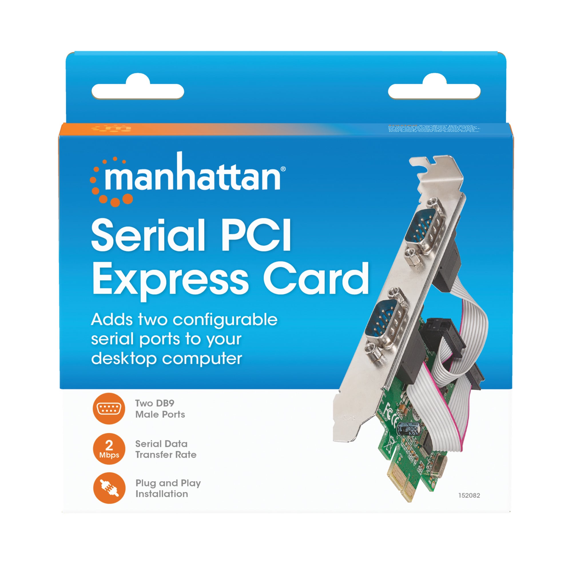 Scheda PCI Express Seriale 2 Porte DB9m - Manhattan ICC X-PCI-2SER2