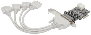 PCI Express 4 Porte DB 9 RS- 232 - Manhattan ICC X-PCI- 4 ERA 2 M