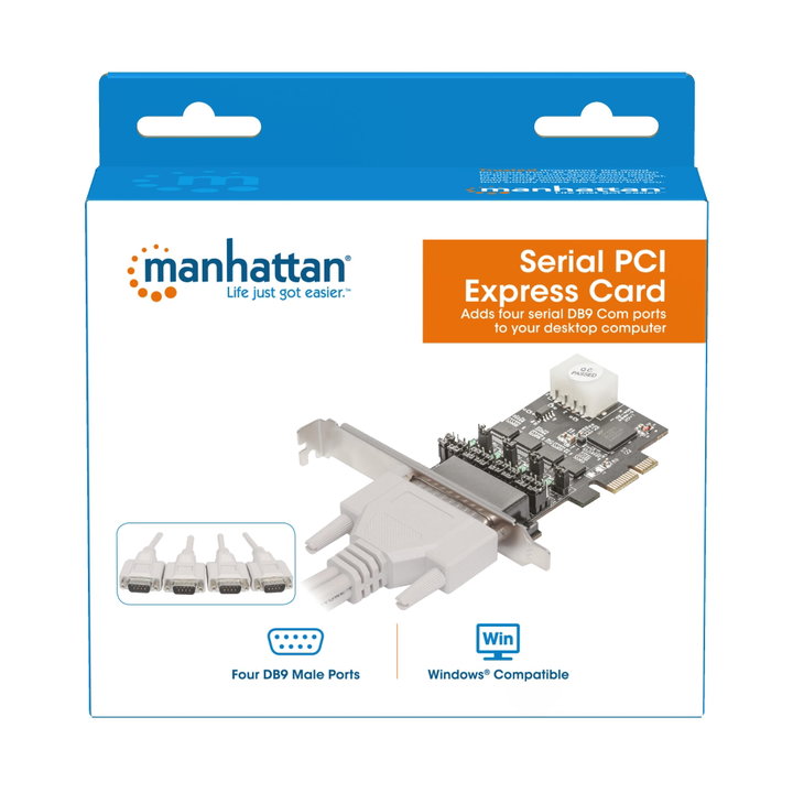 PCI Express 4 Porte DB 9 RS- 232 - Manhattan ICC X-PCI- 4 ERA 2 M