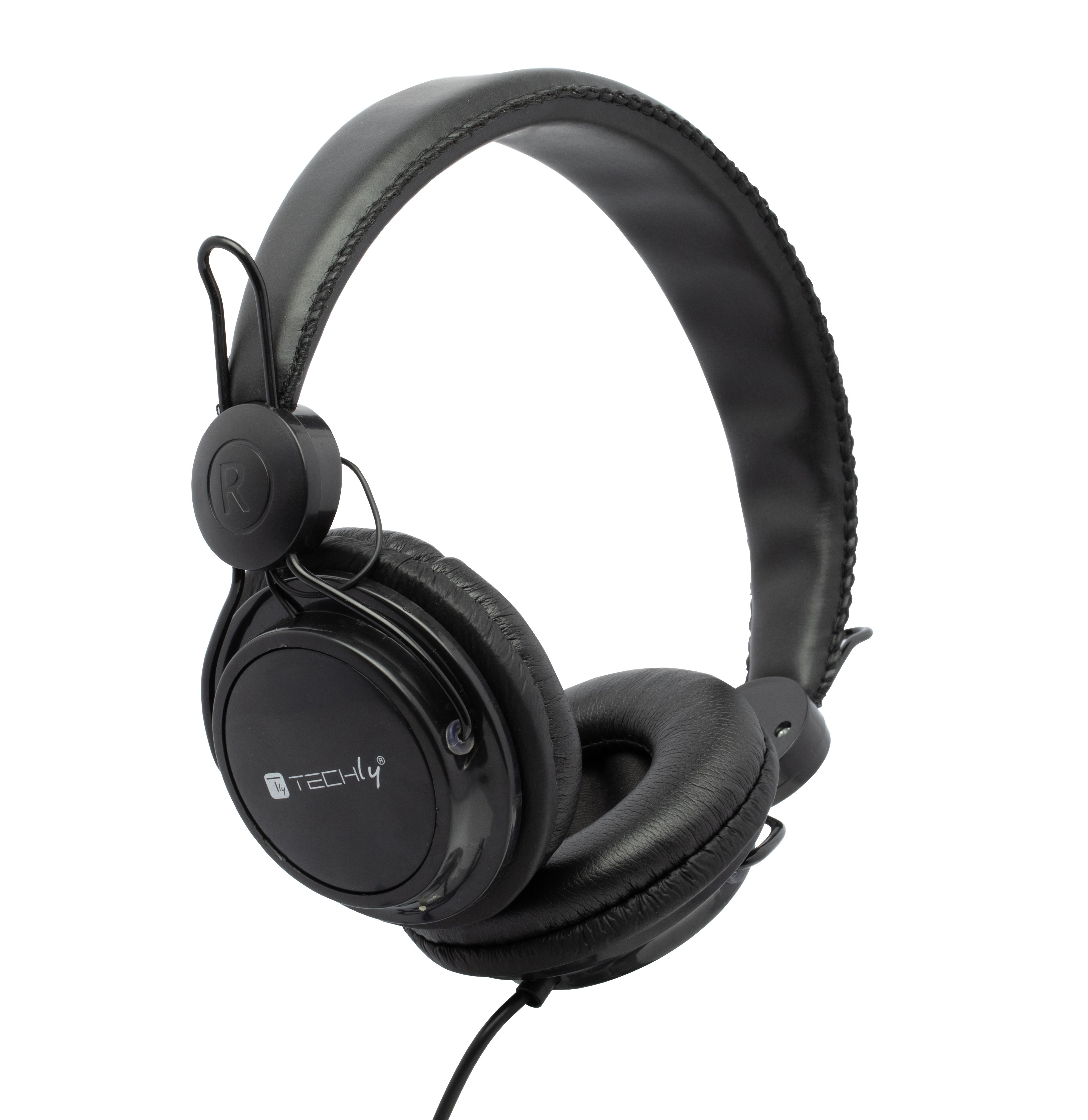 Cuffia Stereo con Auricolari ed Archetto Imbottiti - Techly ICC-HS736TY