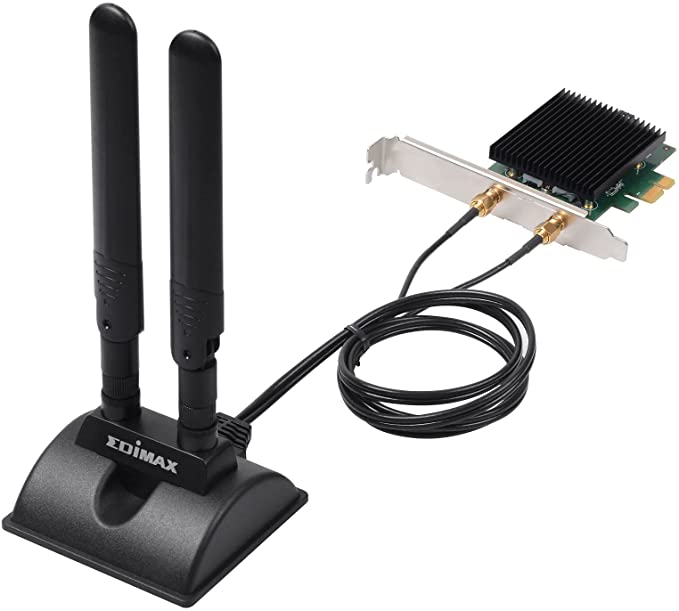 Adattatore WiFi AX3000 Scheda plug-in WLAN PCI Express 3000 MBit/s Bluetooth 5.0, EW-7833AXP - Edimax ICE-BR7833AXP