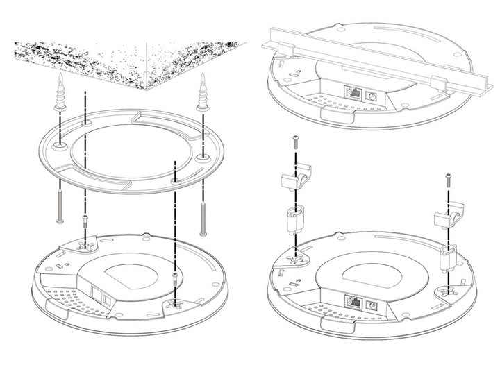 Access Point PoE 2x2 N da Soffitto - Edimax ICE-CAP300