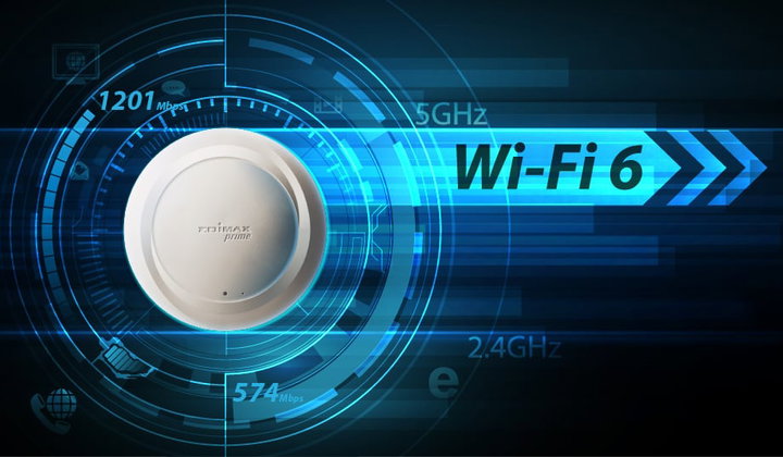 Access Point PoE AX1800 dual-band Wi-Fi 6 montaggio soffitto - Edimax ICE-CAX1800