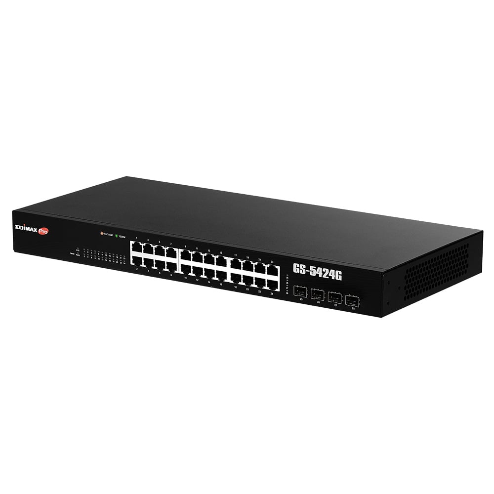 Gigabit Ethernet Switch 24 porte 4 slot SFP, GS-5424G - Edimax ICE-GS5424G